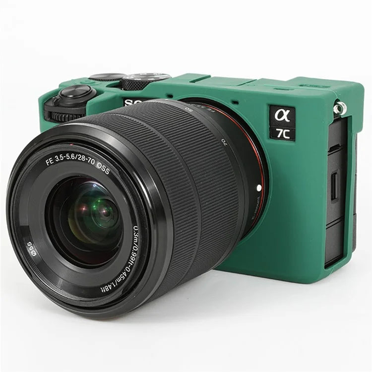 For Sony A7C II / A7CR Anti-Drop Camera Cover Glossy Silicone Protective Case
