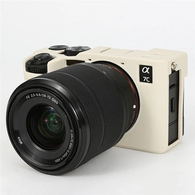 For Sony A7C II / A7CR Anti-Drop Camera Cover Glossy Silicone Protective Case