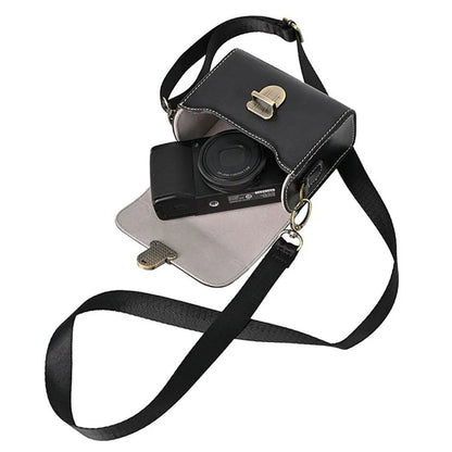 Carrying Case for Canon / Ricoh / Sony Camera Universal PU Leather Shoulder Bag