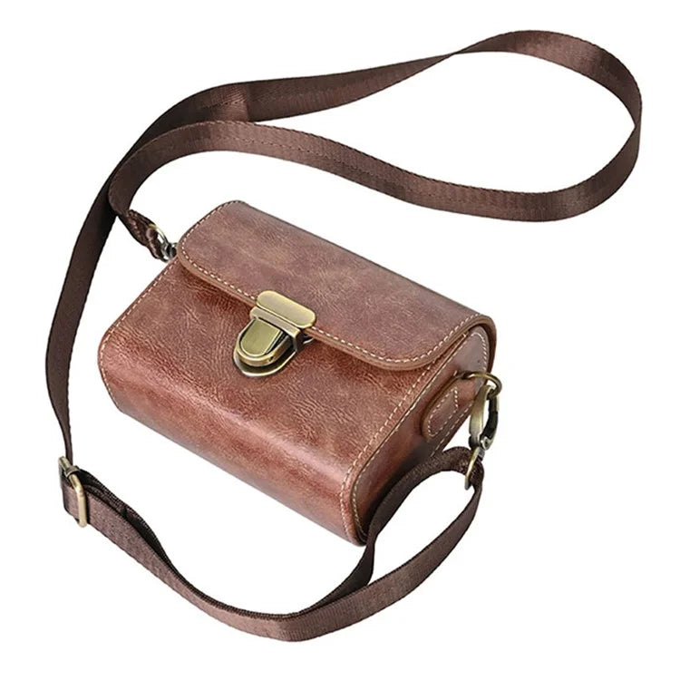 Carrying Case for Canon / Ricoh / Sony Camera Universal PU Leather Shoulder Bag