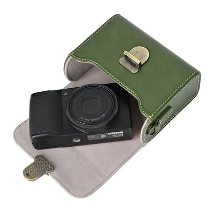 Carrying Case for Canon / Ricoh / Sony Camera Universal PU Leather Shoulder Bag