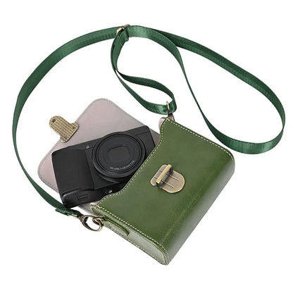Carrying Case for Canon / Ricoh / Sony Camera Universal PU Leather Shoulder Bag