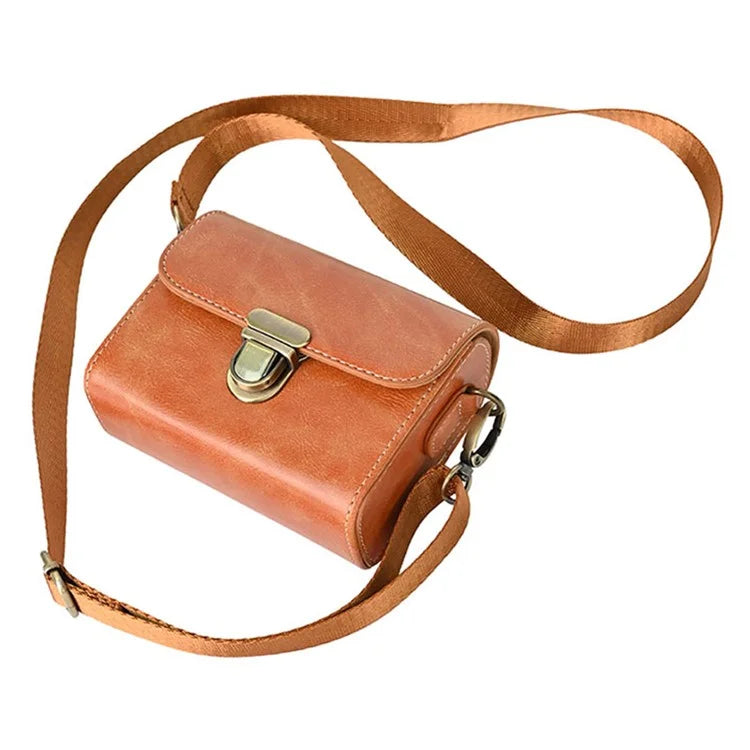 Carrying Case for Canon / Ricoh / Sony Camera Universal PU Leather Shoulder Bag