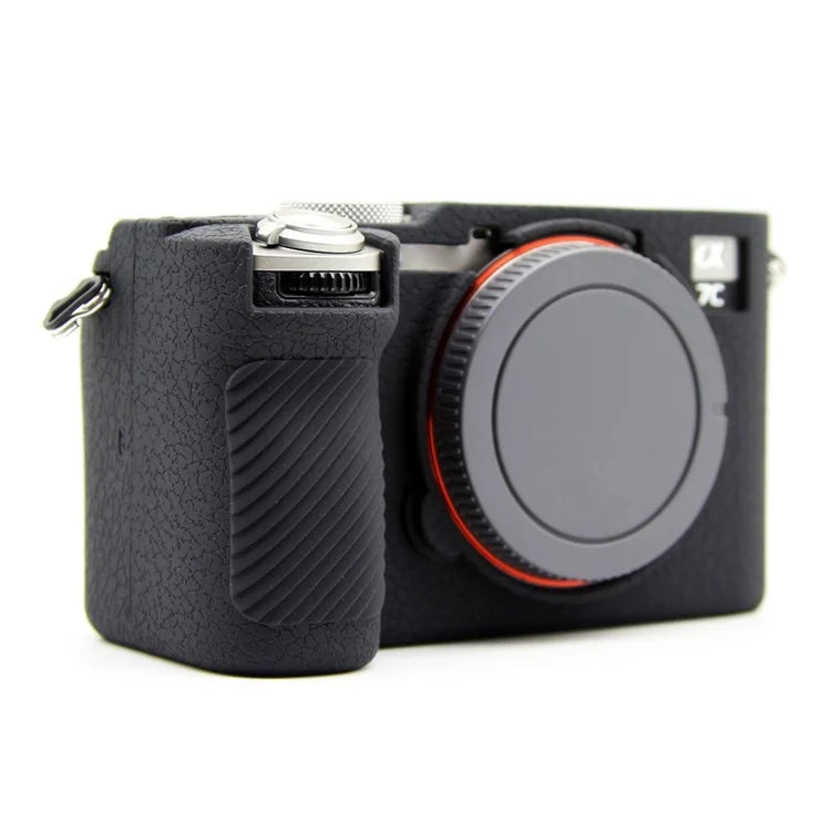 For Sony A7CR / A7C II Litchi Texture Silicone Protective Case Anti-Collision Camera Cover