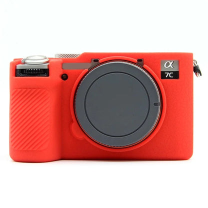 For Sony A7CR / A7C II Litchi Texture Silicone Protective Case Anti-Collision Camera Cover