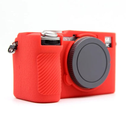 For Sony A7CR / A7C II Litchi Texture Silicone Protective Case Anti-Collision Camera Cover