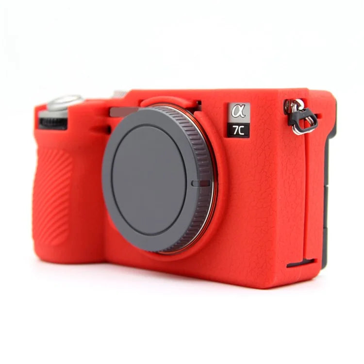 For Sony A7CR / A7C II Litchi Texture Silicone Protective Case Anti-Collision Camera Cover