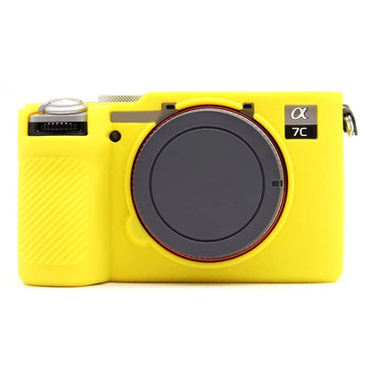 For Sony A7CR / A7C II Litchi Texture Silicone Protective Case Anti-Collision Camera Cover