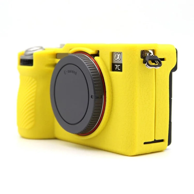 For Sony A7CR / A7C II Litchi Texture Silicone Protective Case Anti-Collision Camera Cover