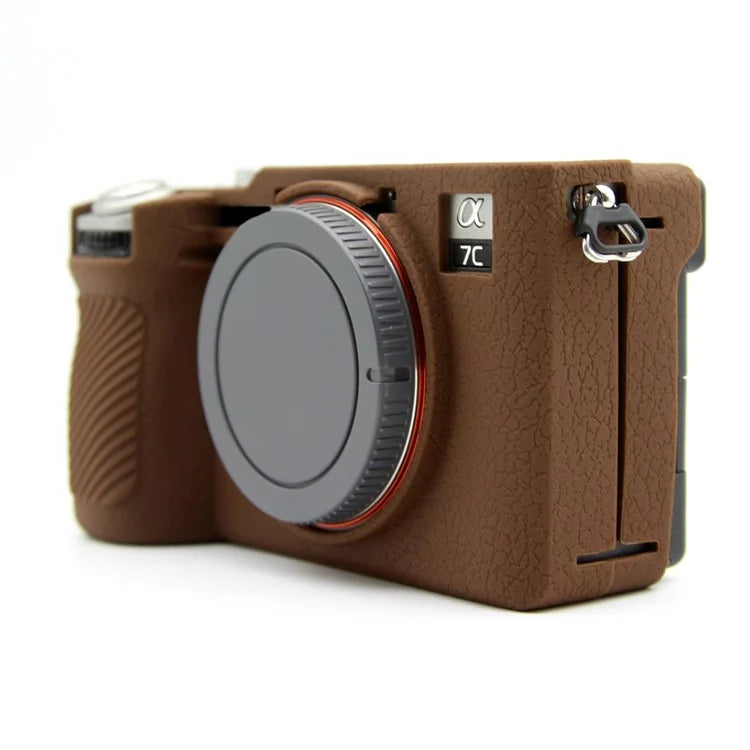 For Sony A7CR / A7C II Litchi Texture Silicone Protective Case Anti-Collision Camera Cover