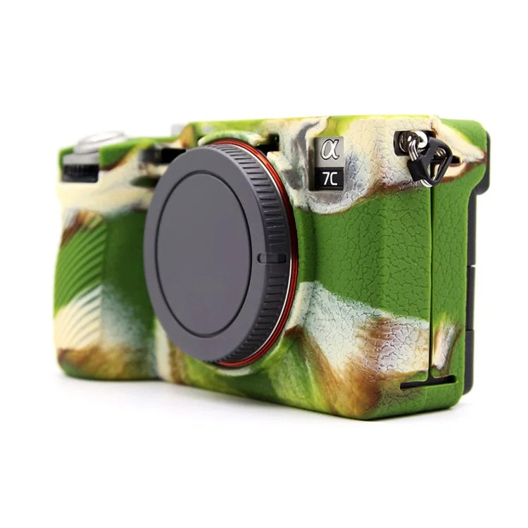 For Sony A7CR / A7C II Litchi Texture Silicone Protective Case Anti-Collision Camera Cover