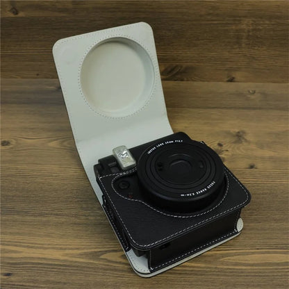 Carry Case for Fujifilm Instax Mini 99 Camera, Leather Protective Bag with Adjustable Strap