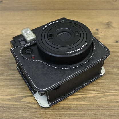 Carry Case for Fujifilm Instax Mini 99 Camera, Leather Protective Bag with Adjustable Strap