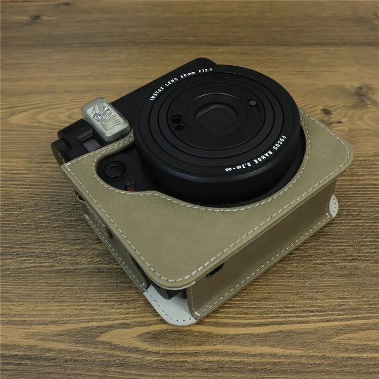 Carry Case for Fujifilm Instax Mini 99 Camera, Leather Protective Bag with Adjustable Strap