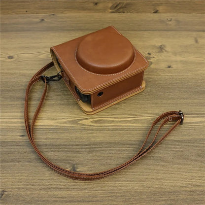 Carry Case for Fujifilm Instax Mini 99 Camera, Leather Protective Bag with Adjustable Strap