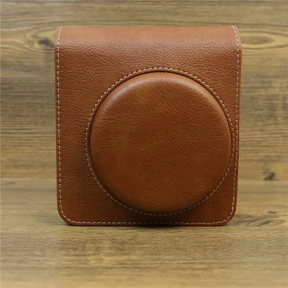 Carry Case for Fujifilm Instax Mini 99 Camera, Leather Protective Bag with Adjustable Strap