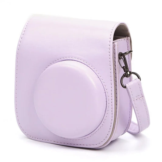 Instant Camera Case for Fujifilm Instax Mini 12 / Mini 11 / Mini 9 / Mini 8 Retro Leather Bag with Shoulder Strap