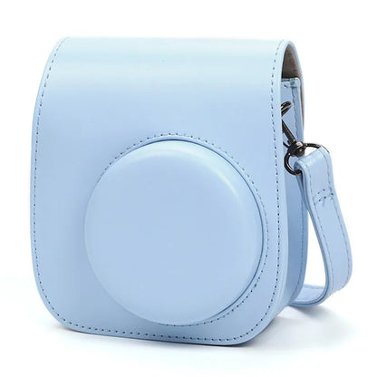 Instant Camera Case for Fujifilm Instax Mini 12 / Mini 11 / Mini 9 / Mini 8 Retro Leather Bag with Shoulder Strap