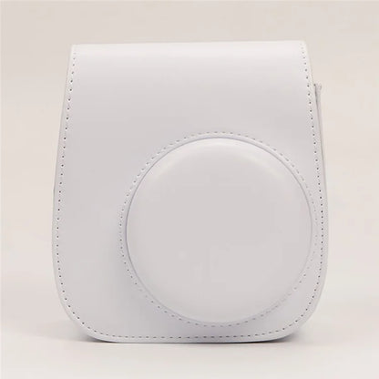 Instant Camera Case for Fujifilm Instax Mini 12 / Mini 11 / Mini 9 / Mini 8 Retro Leather Bag with Shoulder Strap