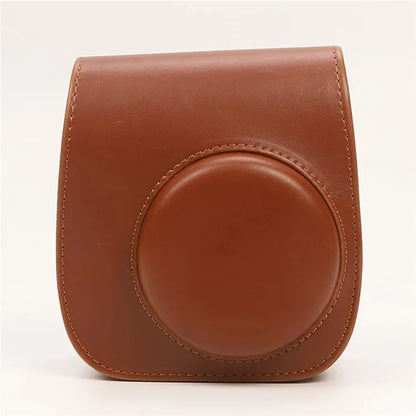 Instant Camera Case for Fujifilm Instax Mini 12 / Mini 11 / Mini 9 / Mini 8 Retro Leather Bag with Shoulder Strap