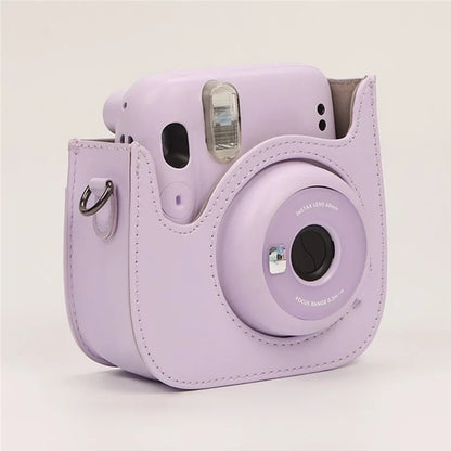 Instant Camera Case for Fujifilm Instax Mini 12 / Mini 11 / Mini 9 / Mini 8 Retro Leather Bag with Shoulder Strap