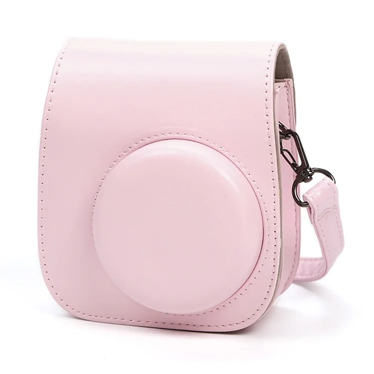 Instant Camera Case for Fujifilm Instax Mini 12 / Mini 11 / Mini 9 / Mini 8 Retro Leather Bag with Shoulder Strap