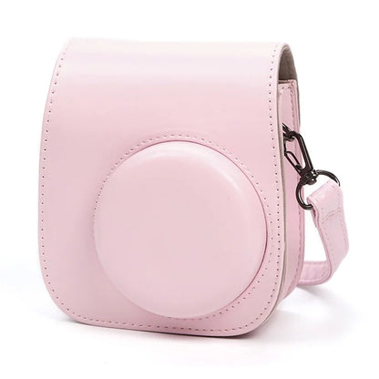 Instant Camera Case for Fujifilm Instax Mini 12 / Mini 11 / Mini 9 / Mini 8 Retro Leather Bag with Shoulder Strap