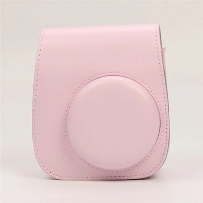 Instant Camera Case for Fujifilm Instax Mini 12 / Mini 11 / Mini 9 / Mini 8 Retro Leather Bag with Shoulder Strap