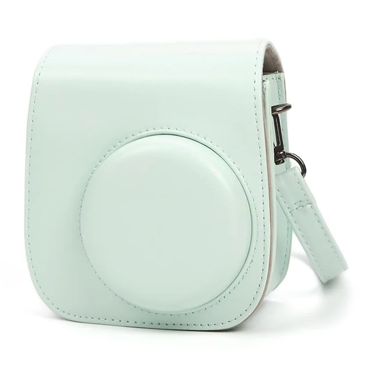 Instant Camera Case for Fujifilm Instax Mini 12 / Mini 11 / Mini 9 / Mini 8 Retro Leather Bag with Shoulder Strap