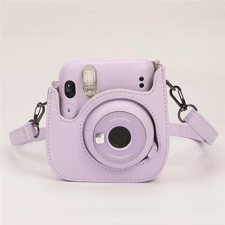 Instant Camera Case for Fujifilm Instax Mini 12 / Mini 11 / Mini 9 / Mini 8 Retro Leather Bag with Shoulder Strap