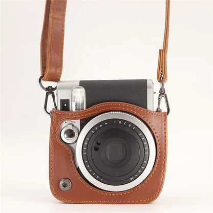 Camera Case for Fujifilm Instax Mini 90 Film Camera Protective Vintage Bag with Adjustable Strap