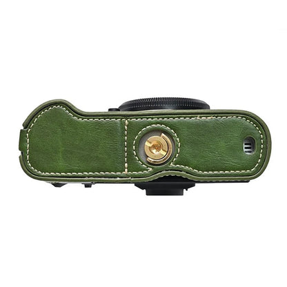 For Fujifilm X-T50 PU Leather Half Case Grip Digital Camera Bag Cover with Opening Bottom