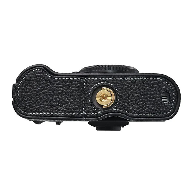 For Fujifilm X-T50 Camera Bottom Cover Case Large Opening Design Genuine Cow Leather Protector