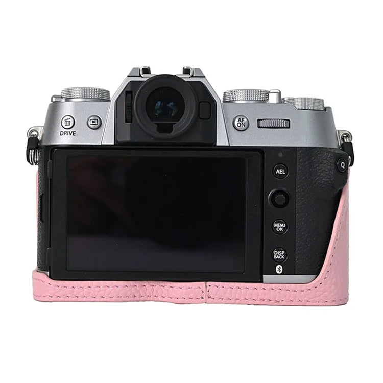 For Fujifilm X-T50 Camera Bottom Cover Case Large Opening Design Genuine Cow Leather Protector