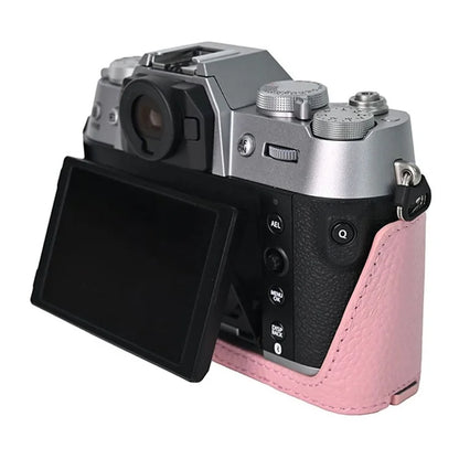 For Fujifilm X-T50 Camera Bottom Cover Case Large Opening Design Genuine Cow Leather Protector