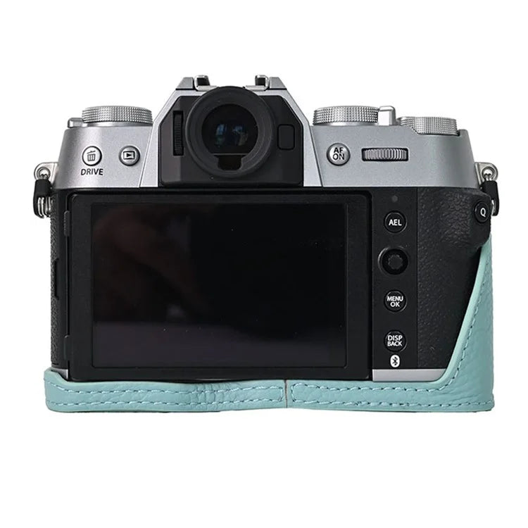 For Fujifilm X-T50 Camera Bottom Cover Case Large Opening Design Genuine Cow Leather Protector