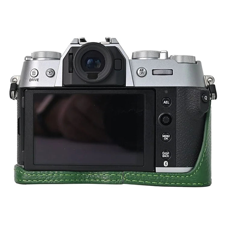 For Fujifilm X-T50 Camera Bottom Cover Case Large Opening Design Genuine Cow Leather Protector