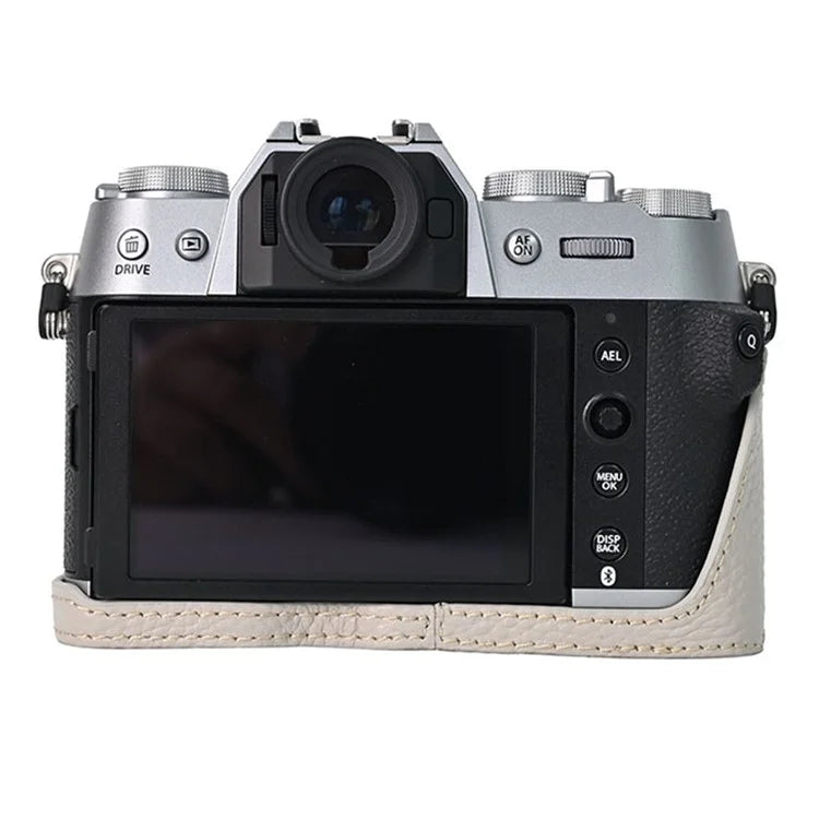 For Fujifilm X-T50 Camera Bottom Cover Case Large Opening Design Genuine Cow Leather Protector