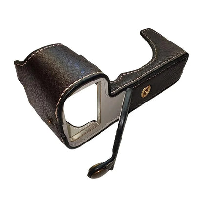 For Fujifilm X-S10 Buffalo Texture PU Leather Bottom Case Half Body Camera Cover with Battery Opening