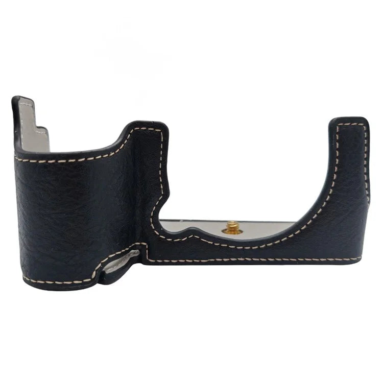 For Fujifilm X-S20 Camera Bottom Case Half Body Leather Cover with Battery Opening