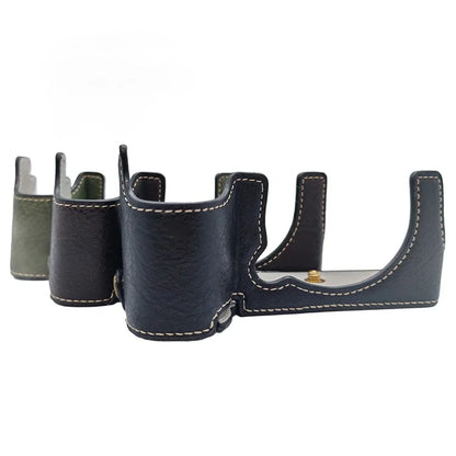 For Fujifilm X-S20 Camera Bottom Case Half Body Leather Cover with Battery Opening