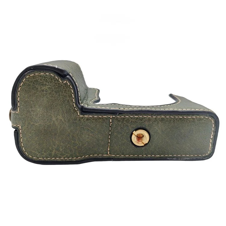 For Fujifilm X-S20 Camera Bottom Case Half Body Leather Cover with Battery Opening