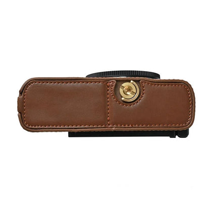 For Panasonic Lumix S9 Camera Case PU Leather Half Cover with Battery Opening Bottom