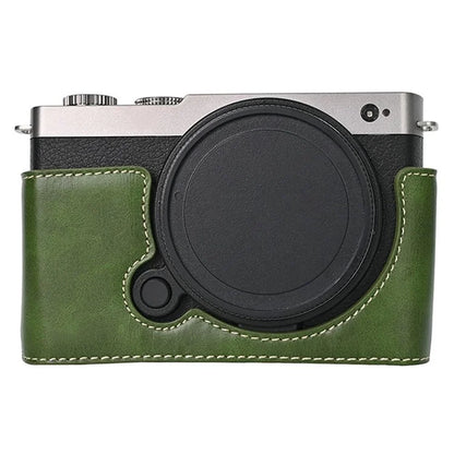 For Panasonic Lumix S9 Camera Case PU Leather Half Cover with Battery Opening Bottom