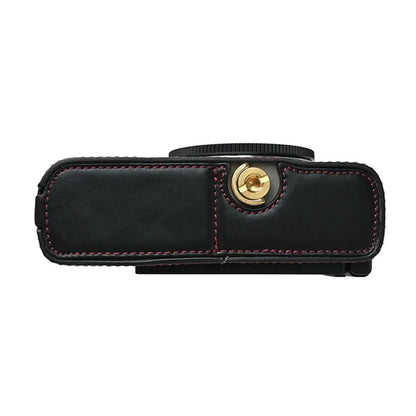 For Panasonic Lumix S9 Camera Case PU Leather Half Cover with Battery Opening Bottom