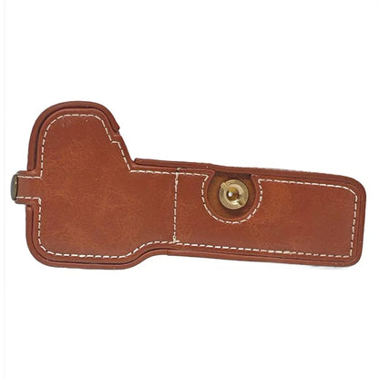 For Sony A7C II PU Leather Camera Bottom Cover Half Body Case with Screw