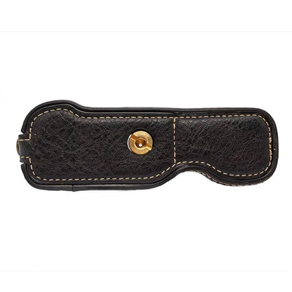 For Fujifilm X-A7 / X-A5 / X-A3 Buffalo Texture PU Leather Bottom Case Half Body Camera Cover with Battery Opening