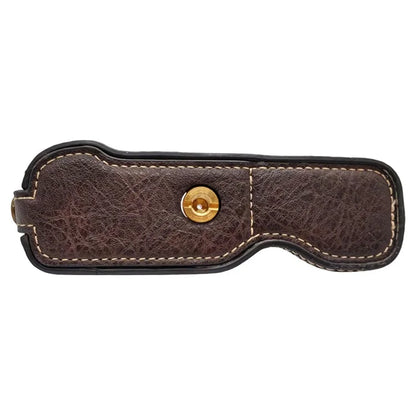 For Fujifilm X-A7 / X-A5 / X-A3 Buffalo Texture PU Leather Bottom Case Half Body Camera Cover with Battery Opening