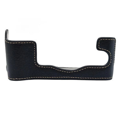For Fujifilm X-T1 Bottom Case Buffalo Texture PU Leather Camera Protector with Battery Opening