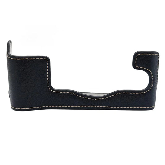 For Fujifilm X-T1 Bottom Case Buffalo Texture PU Leather Camera Protector with Battery Opening